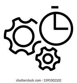 Work performance icon. Vector graphics.