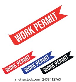 Work Permit Rubber stamp Design art Illustration 