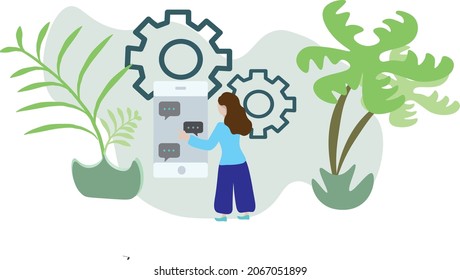 work person business woman vector
