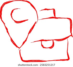 work place icon in Doodle style