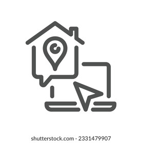 Work place related icon outline and linear vector.