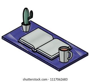 work place scene isometric icons