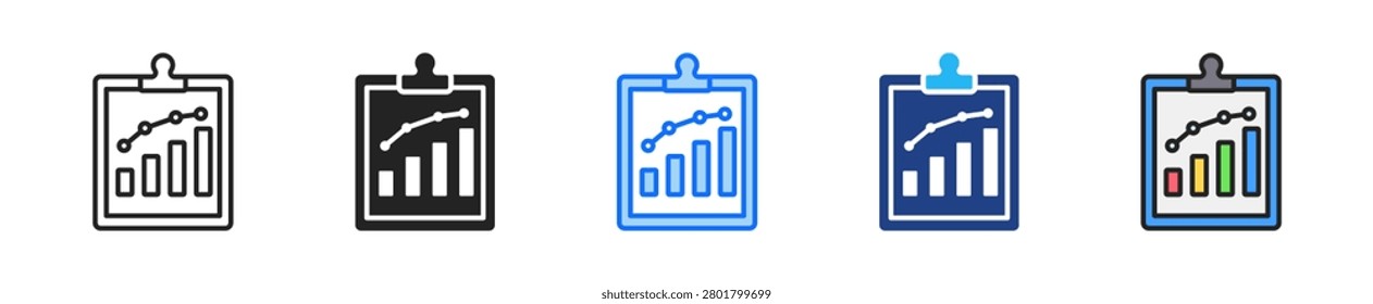 Work Plan Icon Set Multiple Style Collection