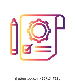 Icono de Vector de ilustración de degradado de color que puede modificarse o editarse fácilmente 
