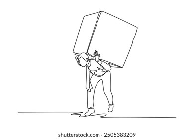 Work and play hard concept. Single line draw design vector graphic illustration.