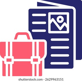 Ilustración vectorial de relleno de iconos de Cartera de trabajo