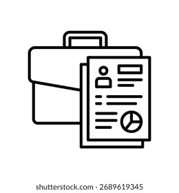 Work portfolio icon for proof of skills and work experience