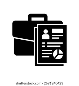 Icono de Cartera de trabajo para comprobar las aptitudes y la experiencia laboral