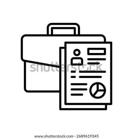 Work portfolio icon for proof of skills and work experience