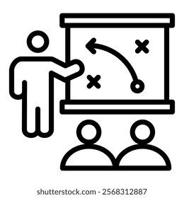 Work Presentation Icon Element For Design