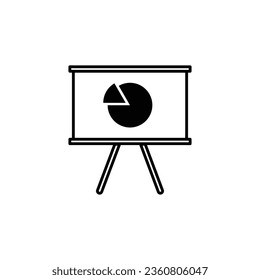 work presentation slide board icon vector illustration