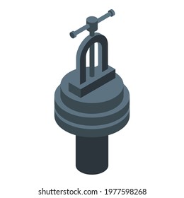 Work press machine icon. Isometric of Work press machine vector icon for web design isolated on white background