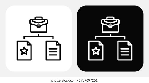 Priorización de trabajo Dual Monochrome Icon Set