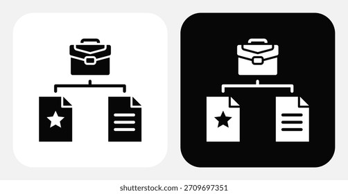 Priorización de trabajo Dual Monochrome Icon Set
