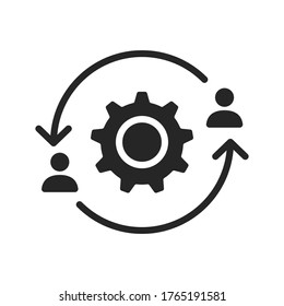 Work Process Rotating Cycle Icon