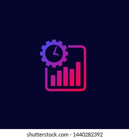 work productivity growth icon with gradient
