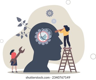 Work productivity and management.productive time allocation for the project. work concept.flat vector illustration.