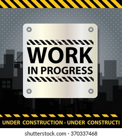 work in progress background vector illustration