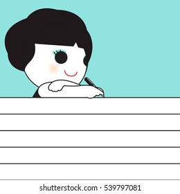 Work In Progress Character Line Paper Note illustration