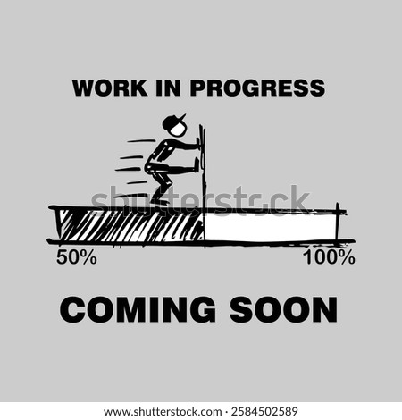 Work In Progress, coming soon, icon and logo 