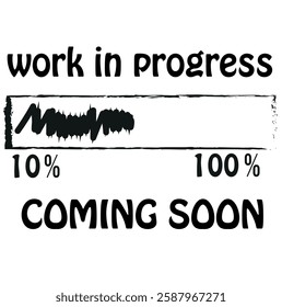 Work in progress, coming soon, sign vector