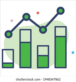 work progress flat line  icon modern illustration