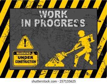 Work in progress, icon vector