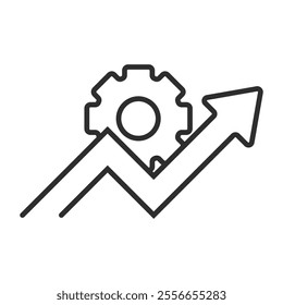 Work in progress outline icon, editable vector illustration and transparent graphic element. Isolated on white background