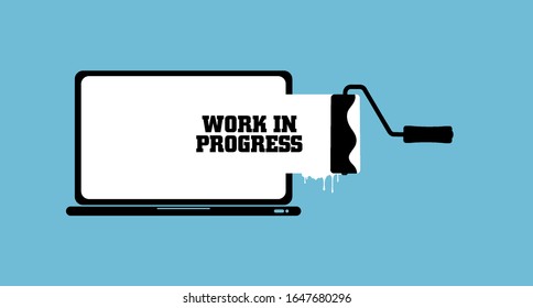 work in progress vector background.