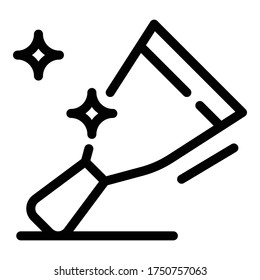 Icono de cuchillo de trabajo. Icono de vector de cuchillo de trabajo de contorno aislado en fondo blanco