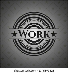 Work realistic black emblem