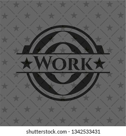 Work realistic dark emblem