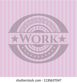 Work realistic pink emblem