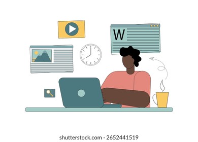 Trabalhe remotamente. Freelancing. Redatora. Jornalista. Designer. Trabalho em casa
