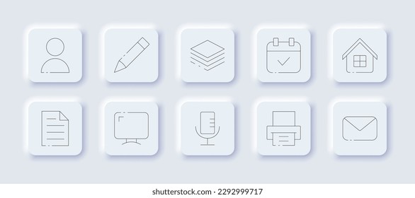 Work remotely. Line icon, black, work at home. Vector icons.