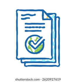 work report doodle icon sketch vector. work report sign. isolated symbol illustration