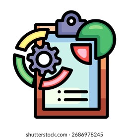 Work Report Icon Element For Design