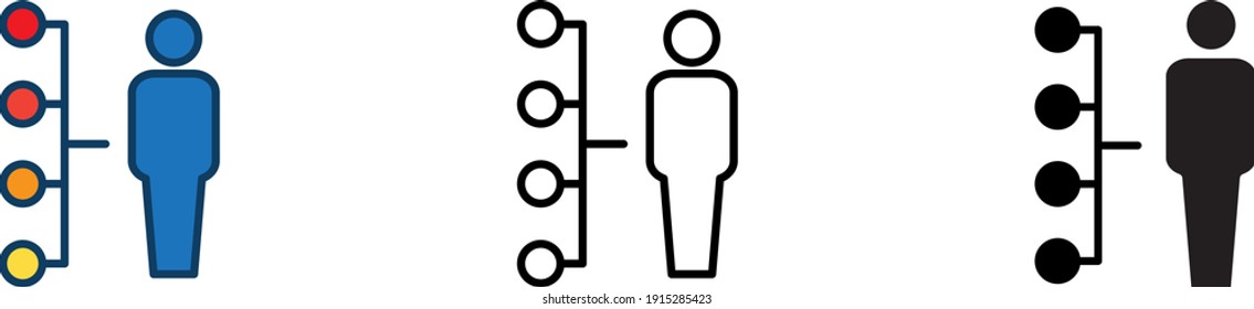 Icono de responsabilidad de trabajo, ilustración vectorial