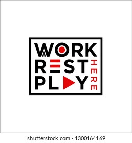 work rest play logo