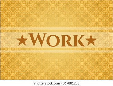 Tarjeta de estilo retro de trabajo o afiche