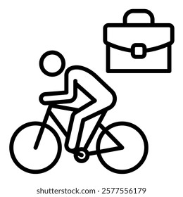 Work Ride icon line vector illustration