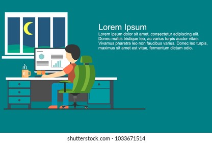 work room vector design
