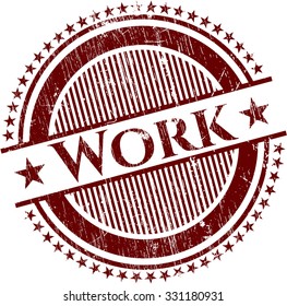 Work rubber stamp