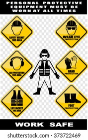 Work Safe, Sign Vector