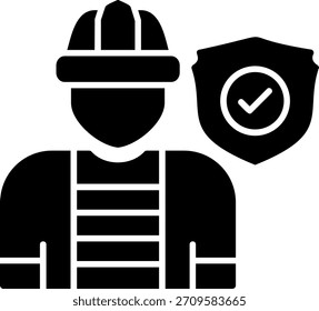 Work Safety Glyph Style Icon Design
