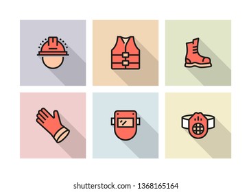 WORK SAFETY ICON CONCEPT