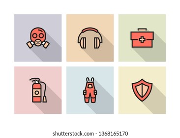 WORK SAFETY ICON CONCEPT