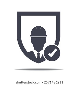 Work Safety Icon, Safety First, Protection, Regulation Icon. Prevent Personal Injury, Disease, or Death from Occupational Accidents with Vector Design and Illustration