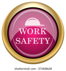 Work safety icon. Internet button on white background. EPS10 vector.
