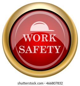 Work safety icon. Internet button on white background. EPS10 vector.

